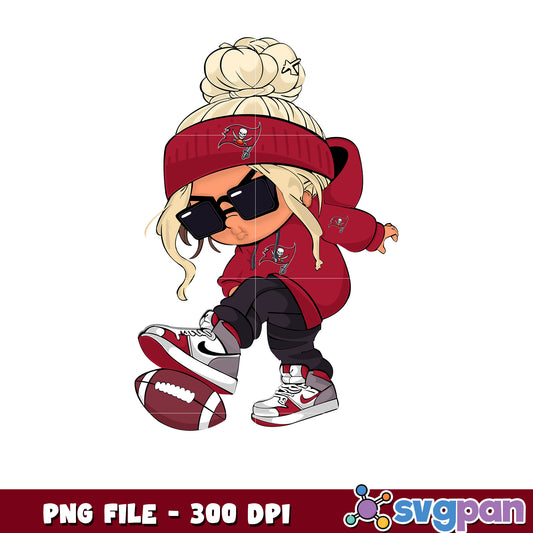 Tampa bay buccaneers girl design png, game day vibes png png, nlf team logo png
