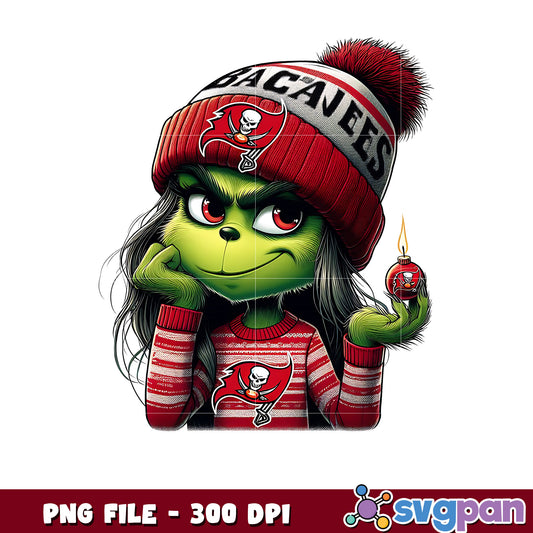 Tampa bay buccaneers girl grinch png, nfl playoffs png, nfl football​ png