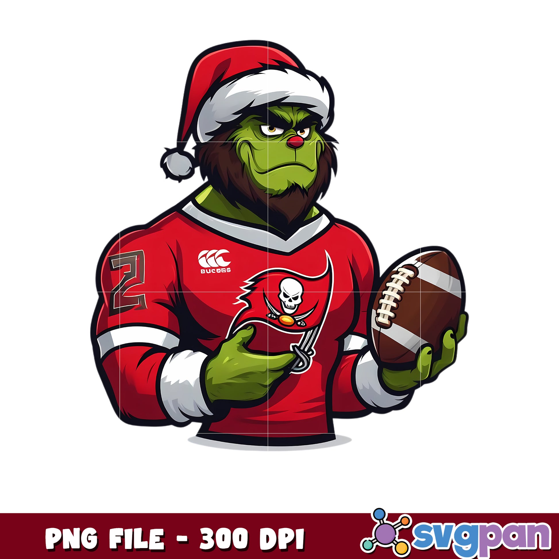 Tampa bay buccaneers grinch christmas png, national football league png, nfl png