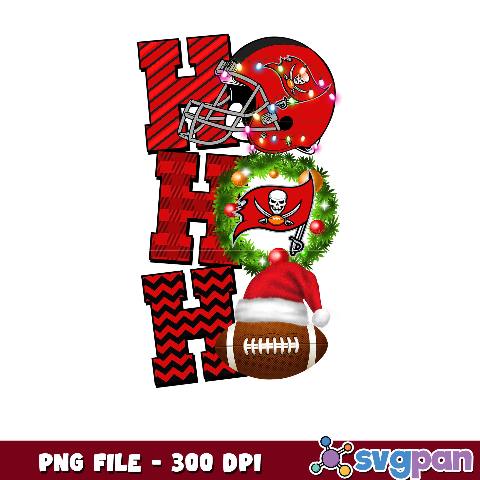 Tampa bay buccaneers helmet hohoho png, nfl christmas games​ png, super bowl 2025