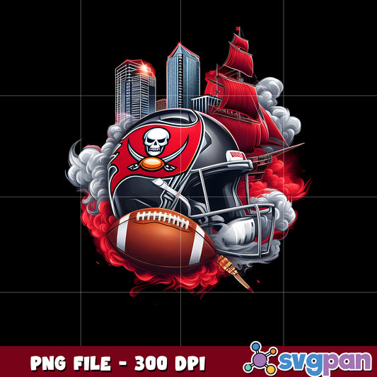 Tampa bay buccanneers logo smoke helmet illustration png, nfl team helmet png, nfl design png