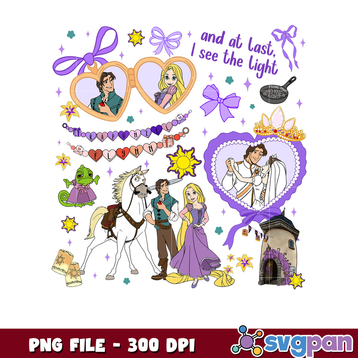 Tangled movie princess picture frame png, disney characters png, disne ...