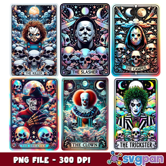 Tarot cards killers png bundle