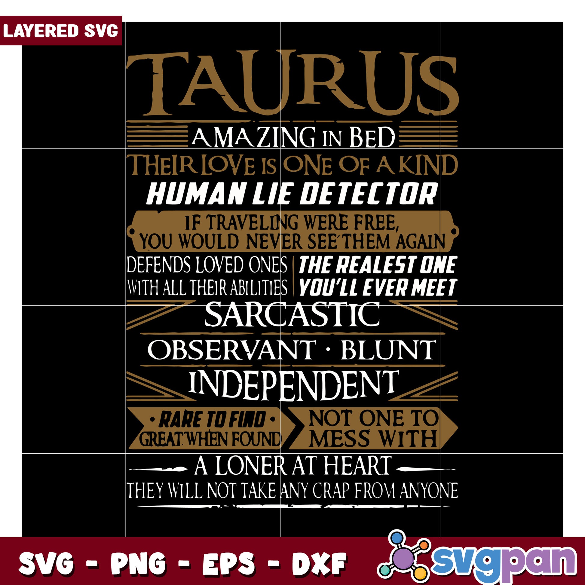 Taurus SVG Design, Unique Characteristics and Traits of Taurus