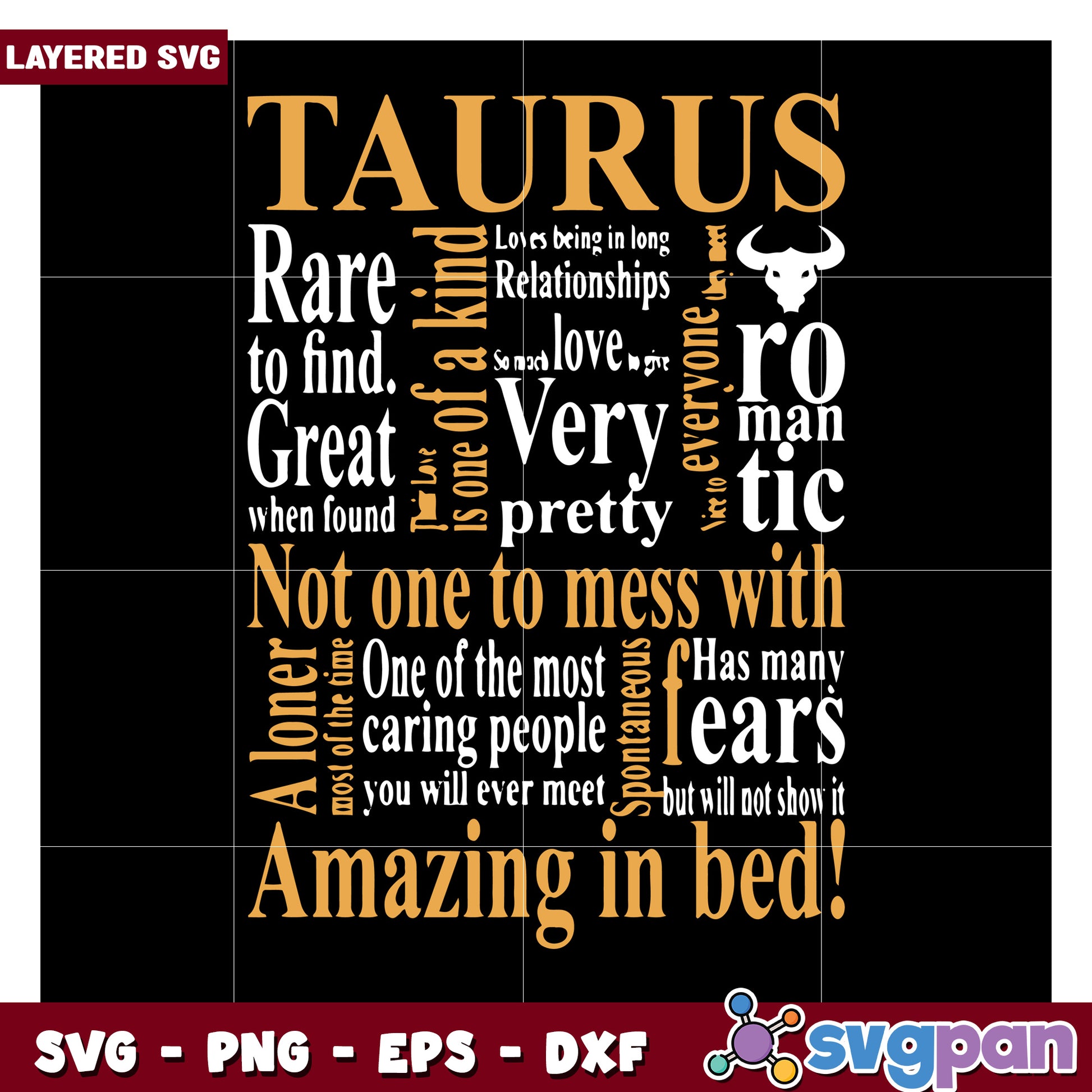 Taurus Zodiac SVG Design, Unique Traits of Taurus Personality