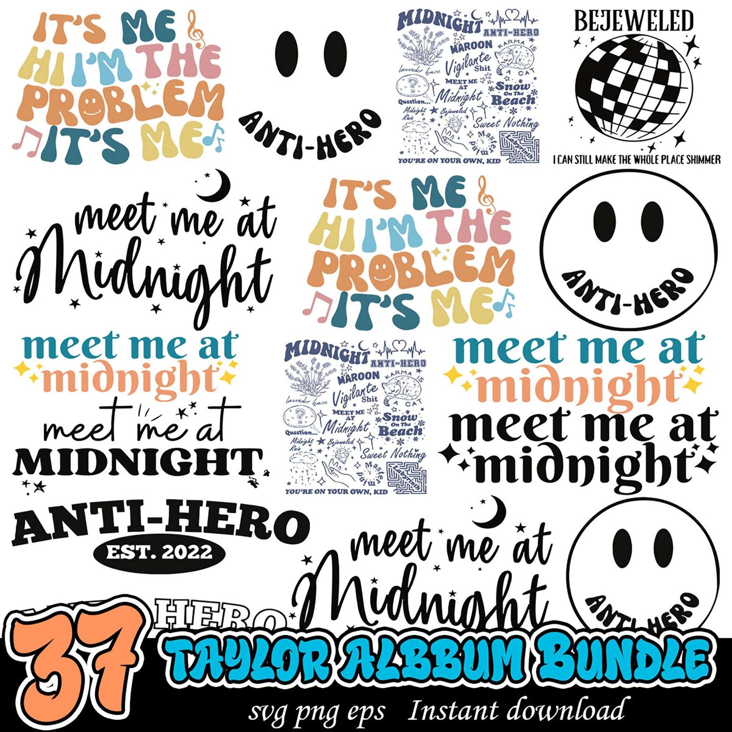 Taylor Swift Album SVG Bundle