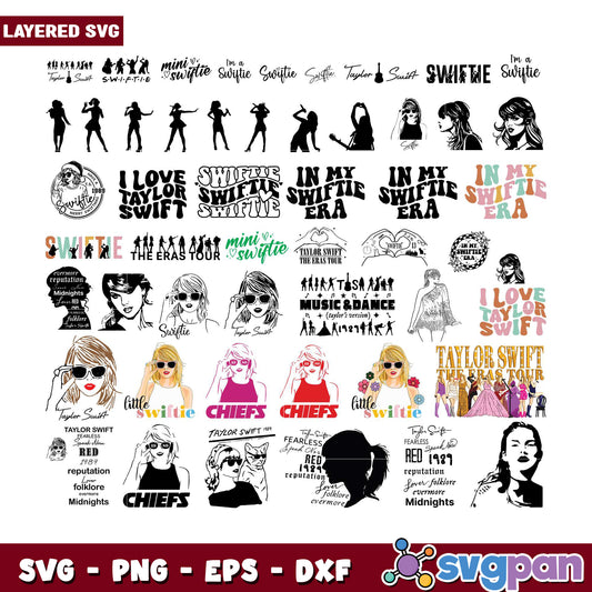 Taylor Swift Bundle SVG Designs for Fans and Crafters