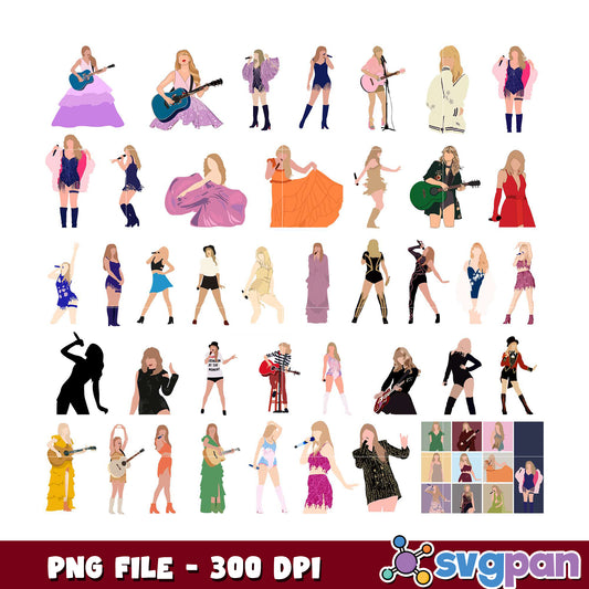 Taylor Swift PNG Bundle - 300 DPI