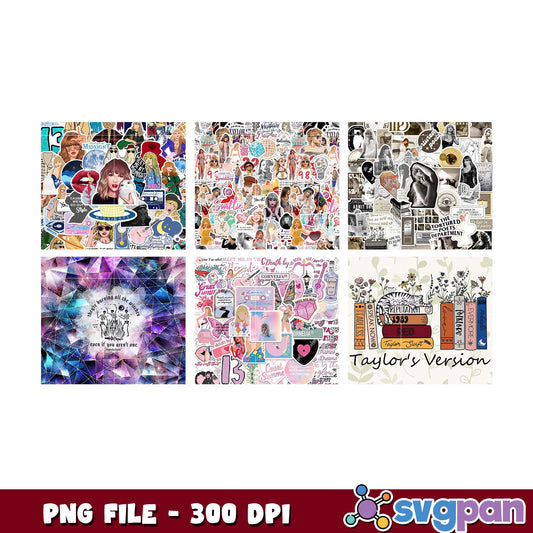 Taylor Swift Sticker Bundle PNG 300 DPI