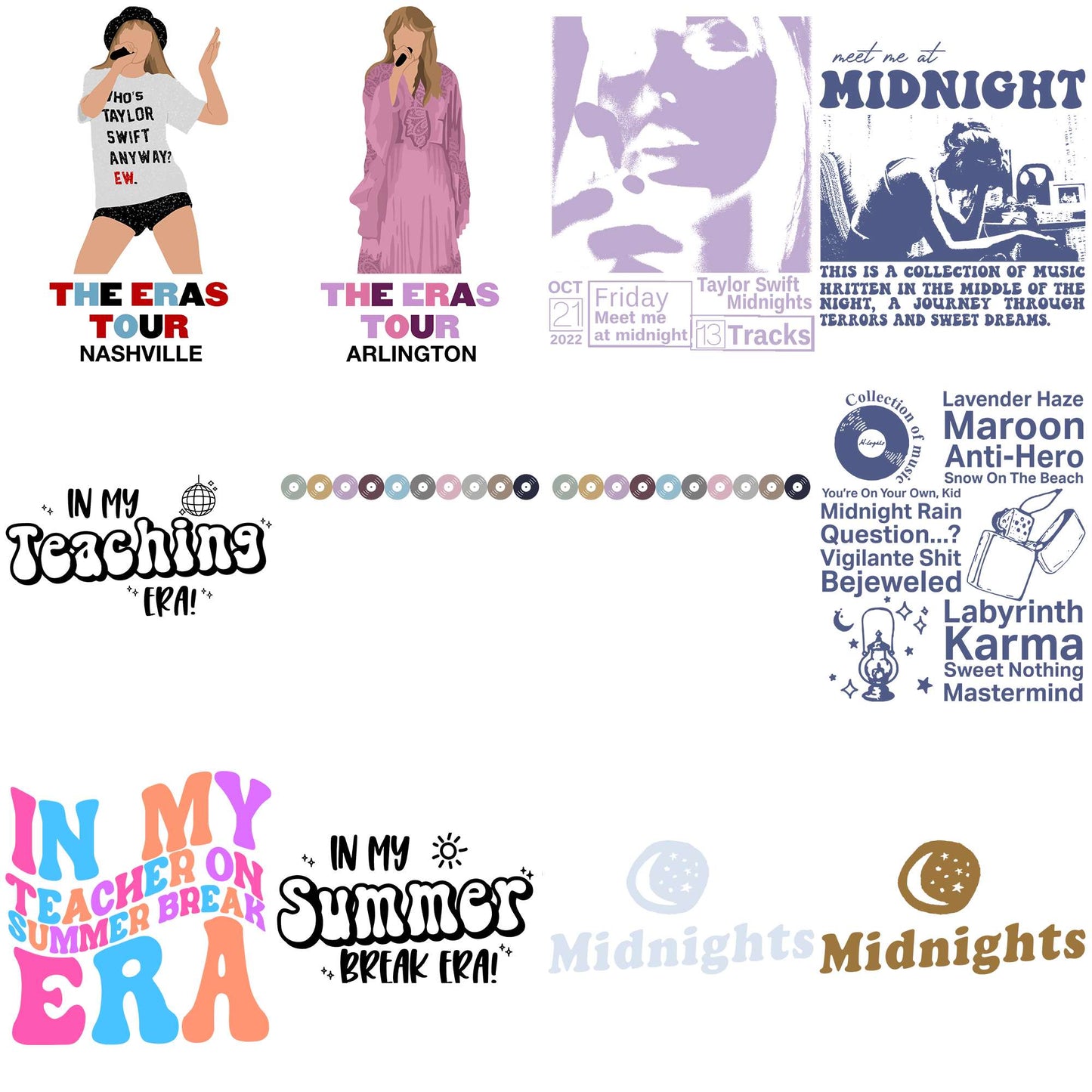 Taylor swift best quotes png bundle, taylor swift merch png, taylor swift tour png