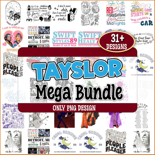 Taylor swift designs png bundle
