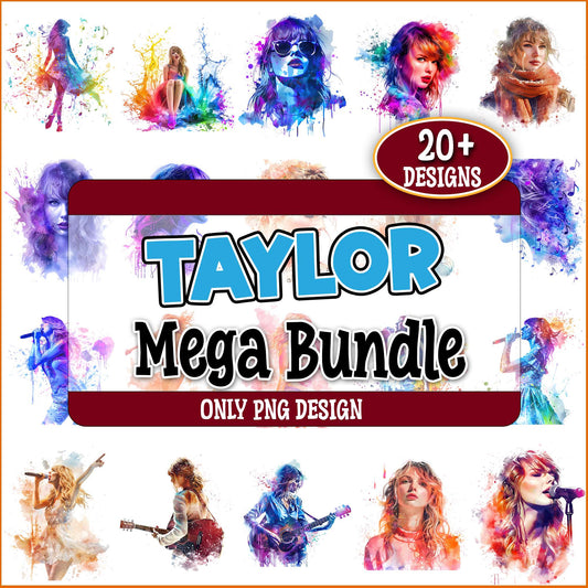 Taylor swift watercolor png bundle