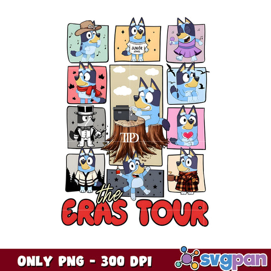 Taylor the eras tour bluey character png