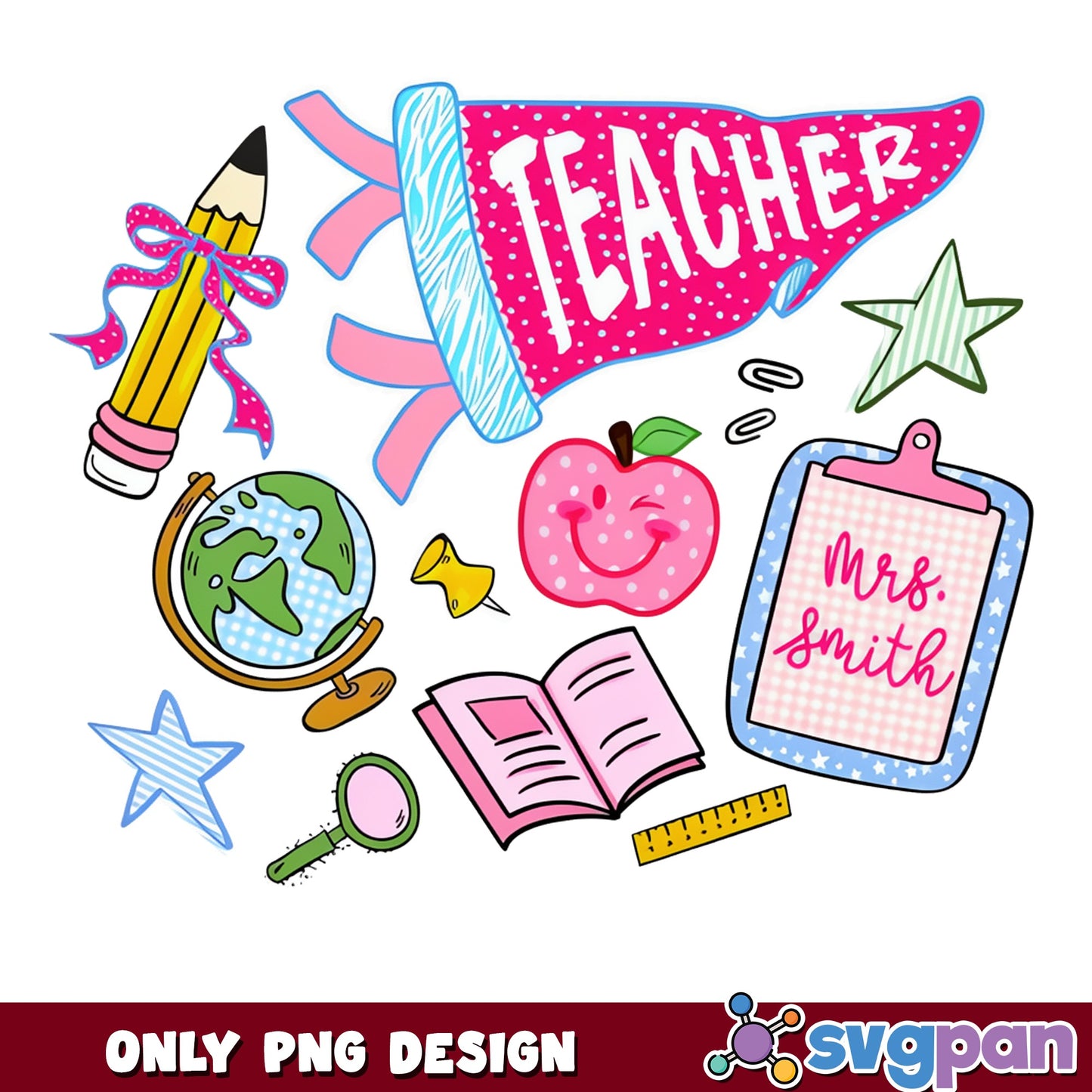 Teacher Bundle PNG, Back To School PNG, Teacher Appreciation PNG