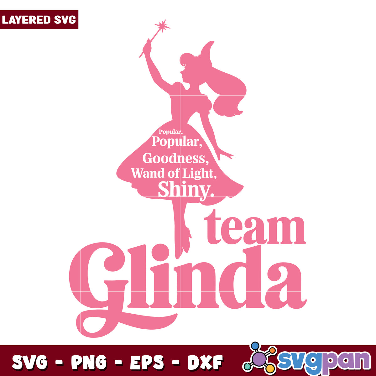 Team Glinda SVG Good Witch Silhouette