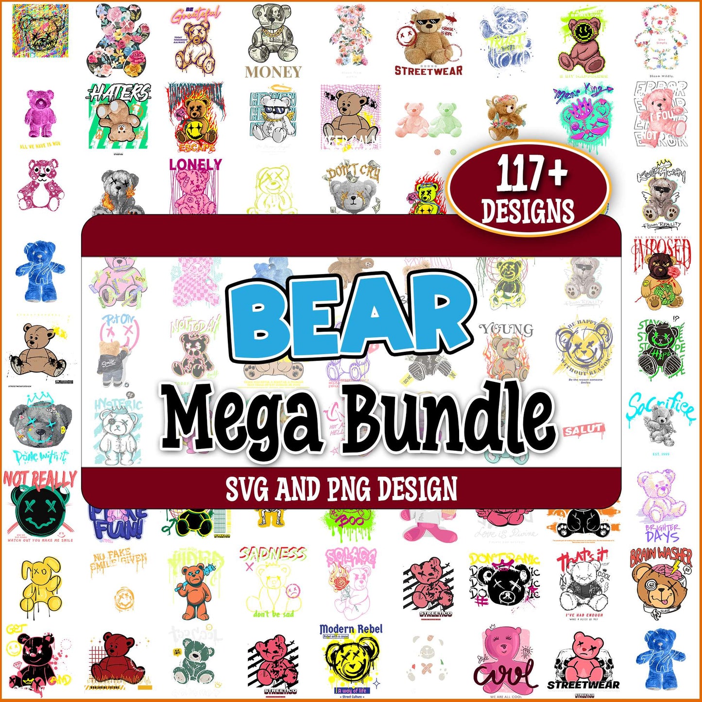 Teddy street wear svg bundle