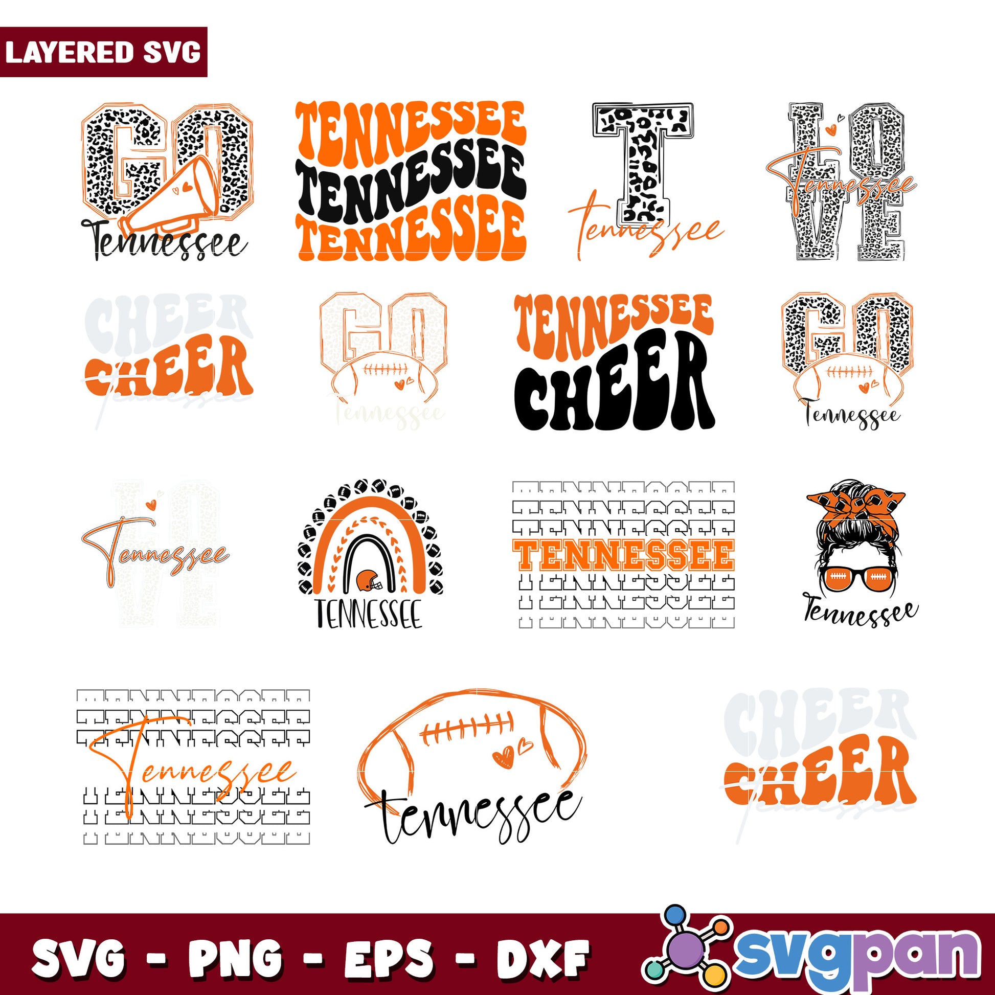 Tennessee Cheer SVG Bundle