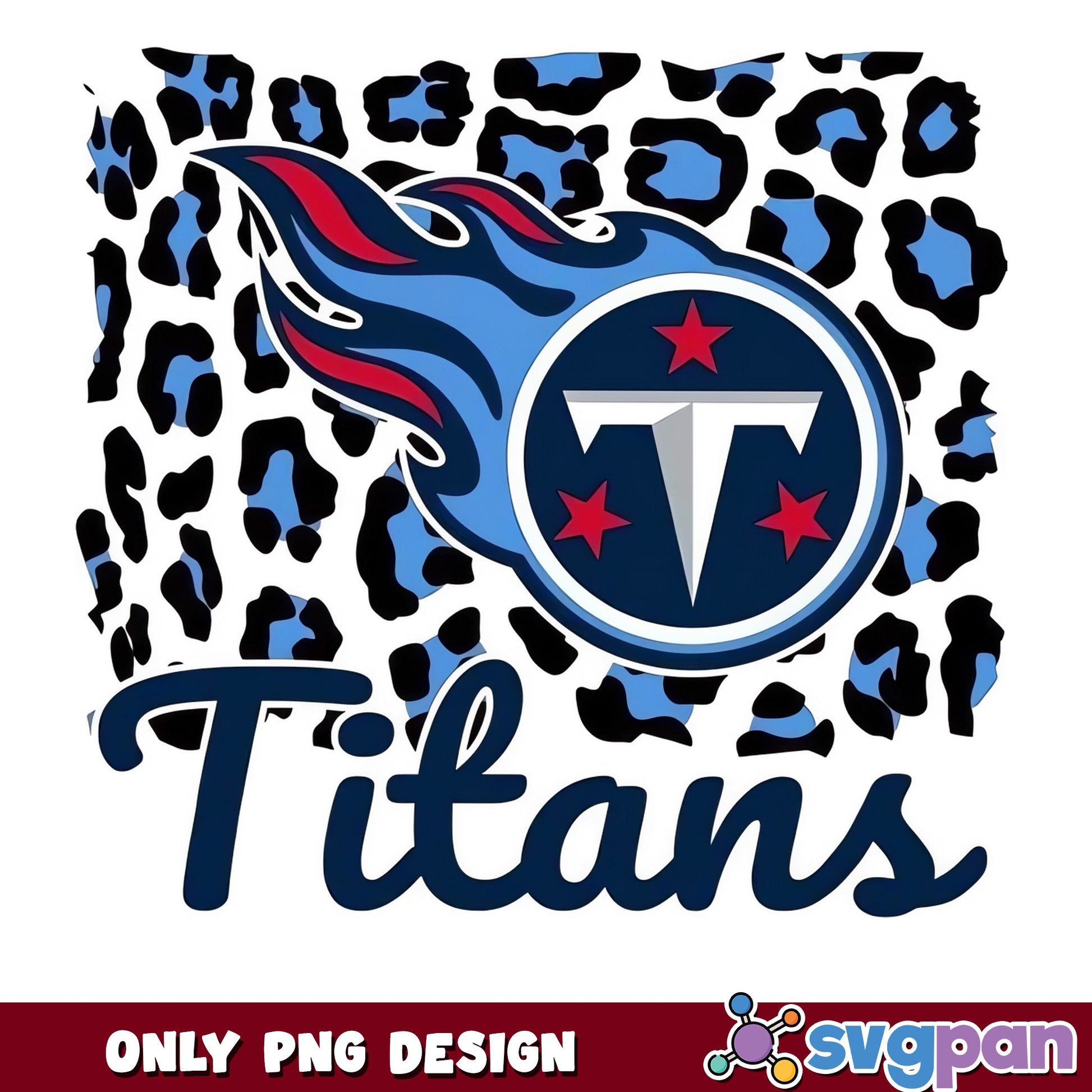 Tennessee Titans Leopard PNG, Titans Football PNG, NFL PNG