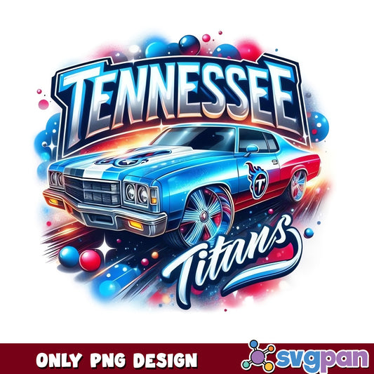 Tennessee Titans PNG, NFL Football Muscle Car Design, PNG