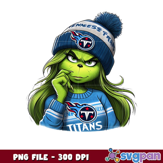 Tennessee titans girl grinch png, nfl playoffs png, nfl football​ png