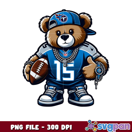 Tennessee titans thug life bear png, nfl jerseys​ png, american rugby png