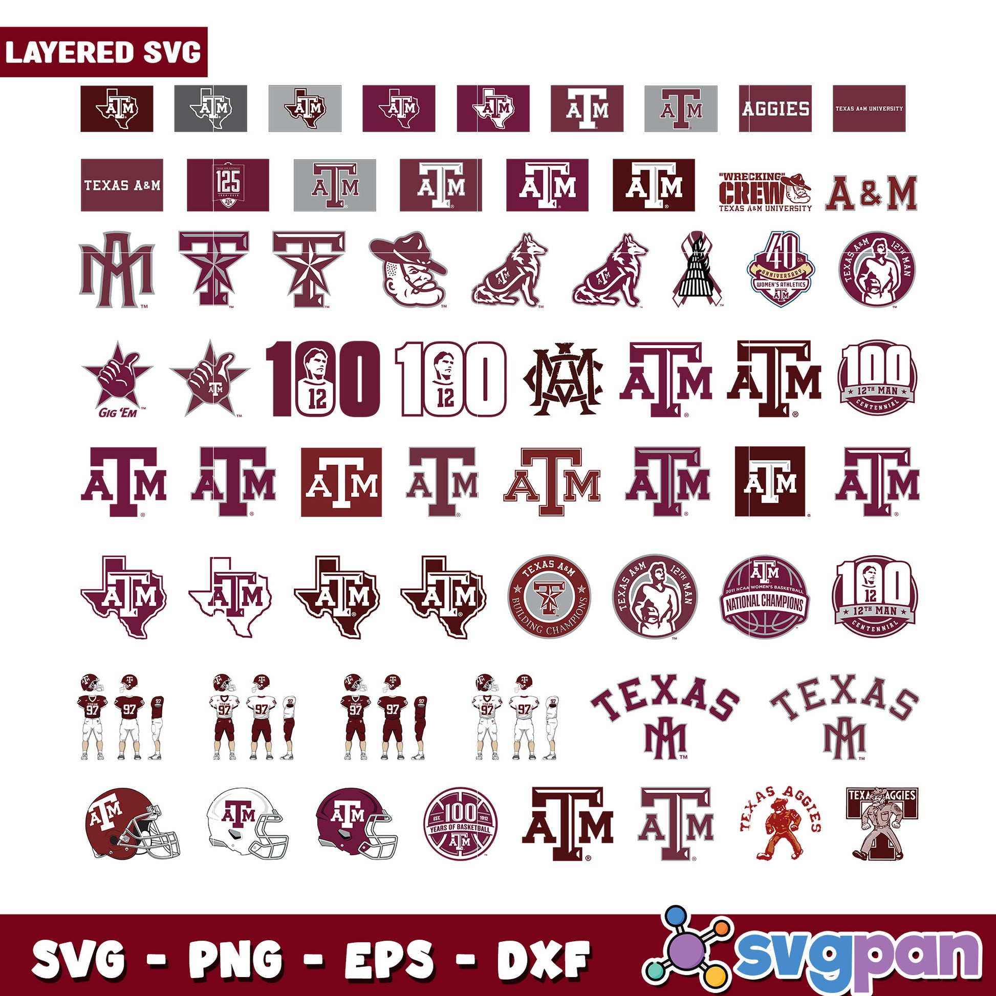 Texas A&M Logos SVG Bundle – svgpan