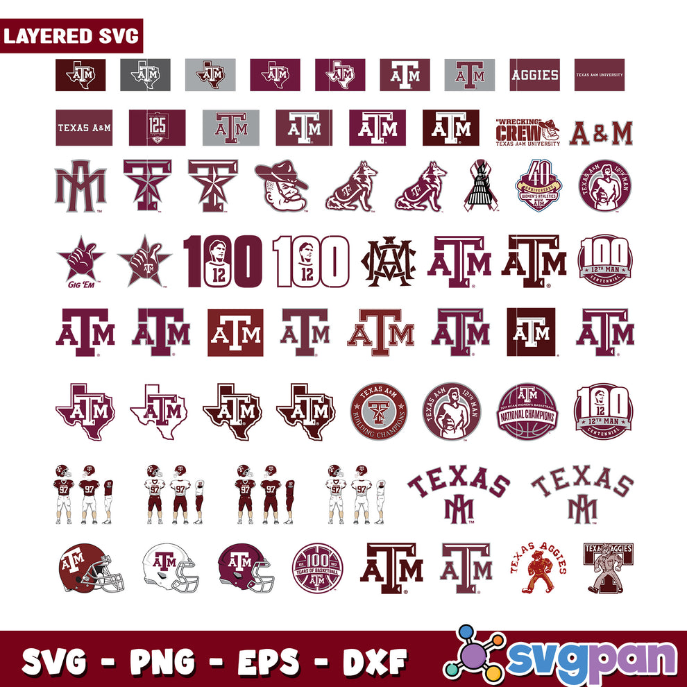 Texas A&M Logos SVG Bundle – svgpan