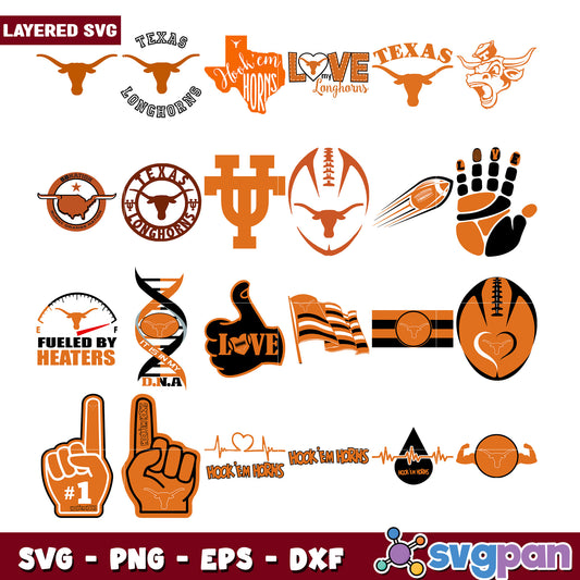 Texas Longhorns SVG Bundle