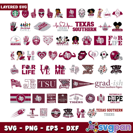 Texas Southern Tigers SVG Bundle