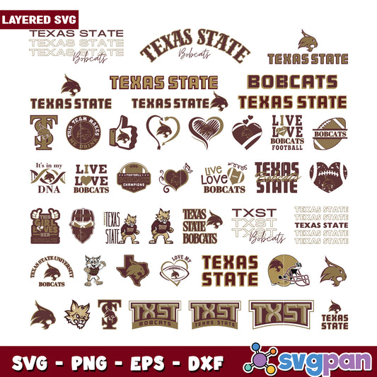 Texas State Bobcats SVG Bundle