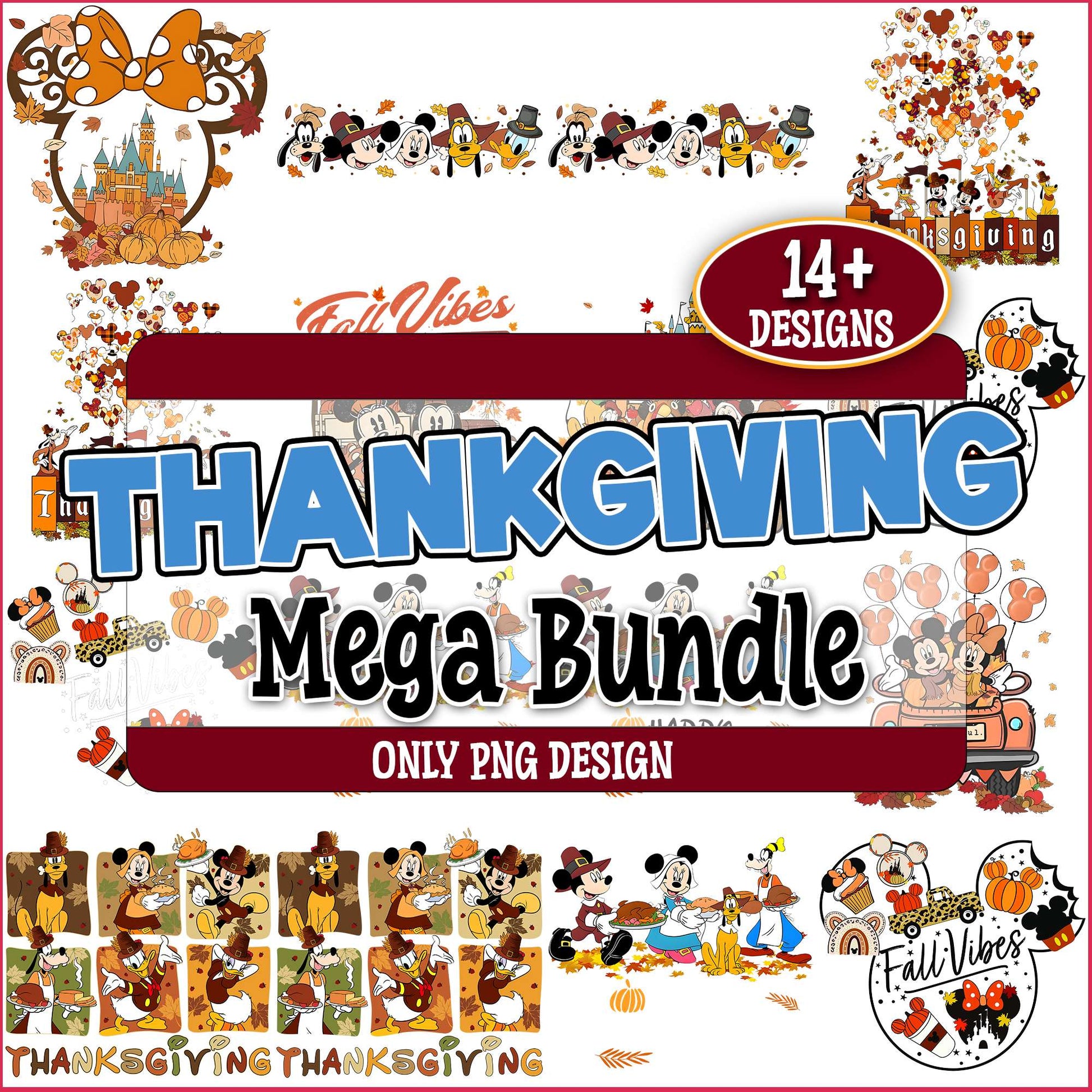 ThankGiving Mickey png bundle