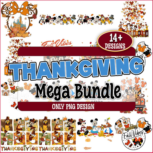 ThankGiving Mickey png bundle