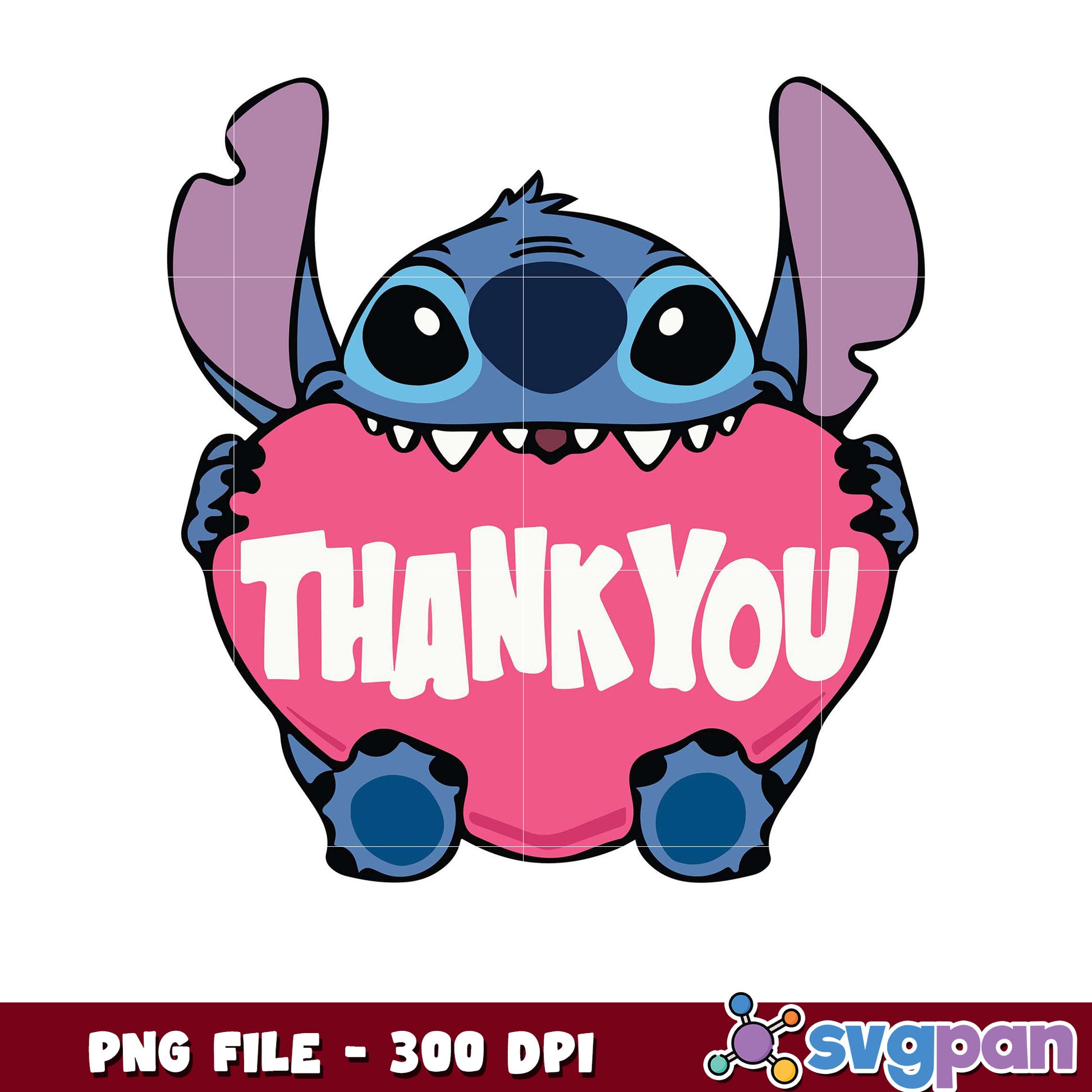 Thank You Cute Cartoon Character PNG File, High Quality Design