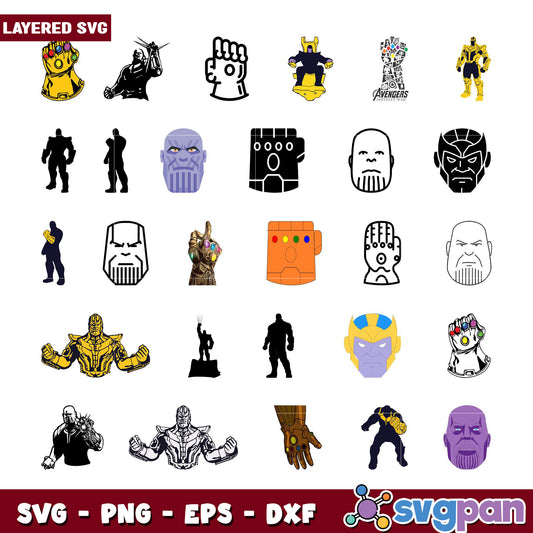 Thanos SVG Bundle Layered Designs