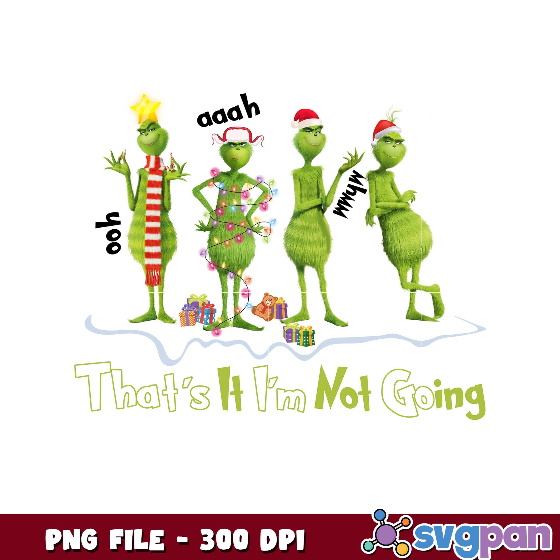 That's it design png, the grinch 2​ png, green grinch ​png