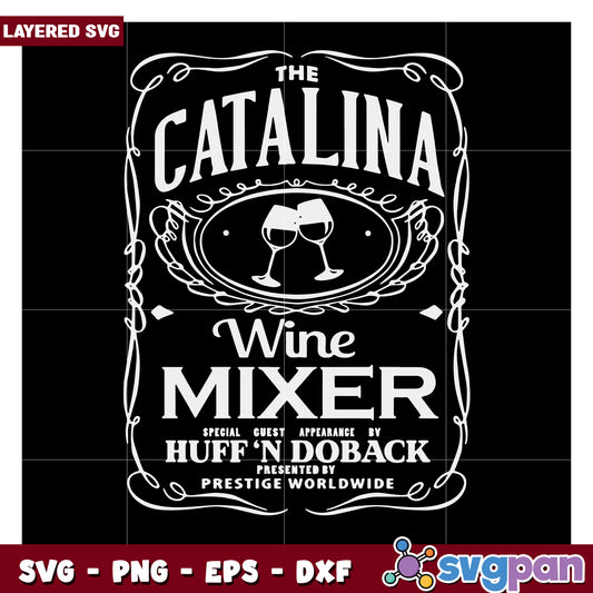 The Catalina Wine Mixer SVG design, perfect for crafting projects