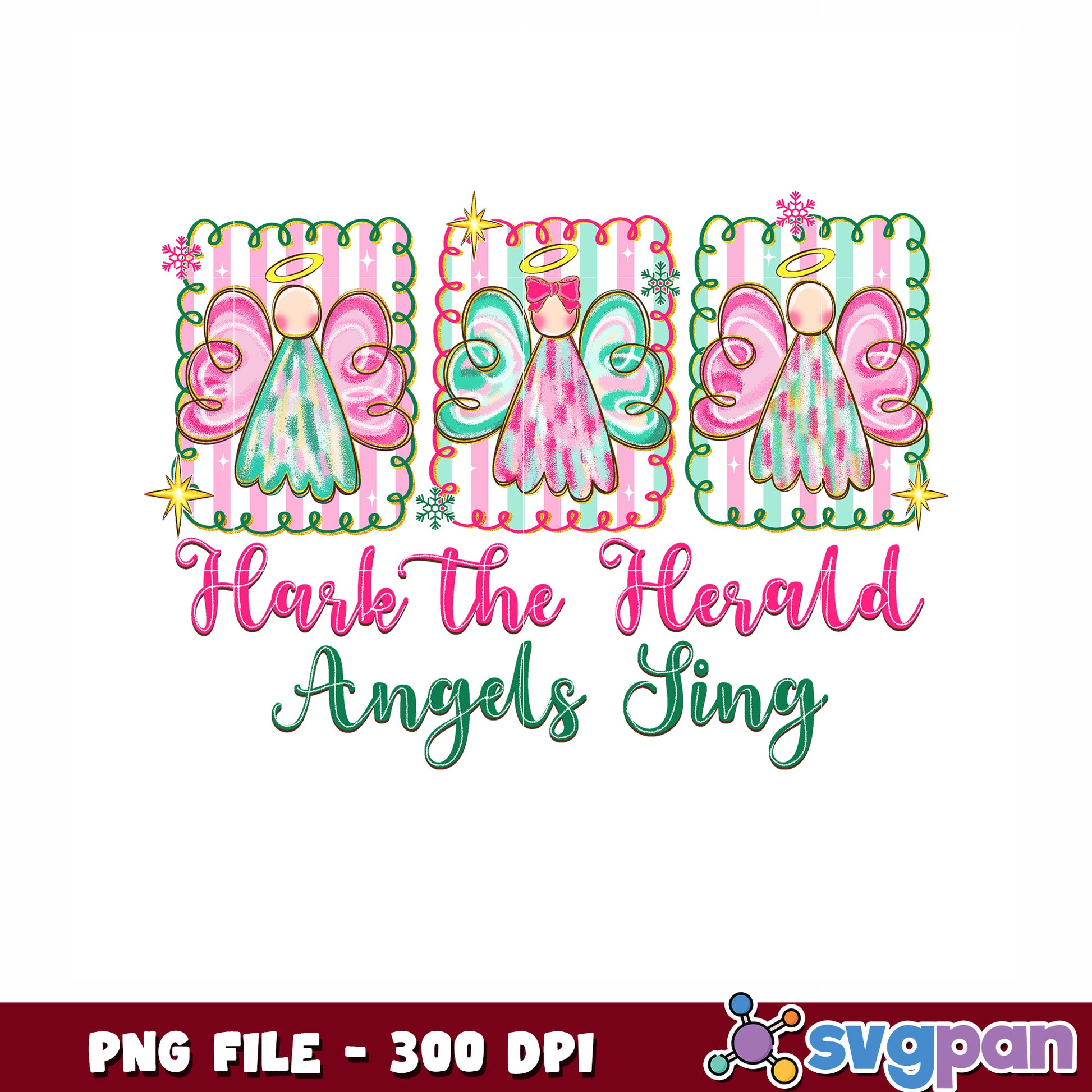 The Herald Angels png, christmas png, stitch funny png