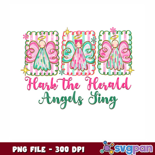 The Herald Angels png, christmas png, stitch funny png