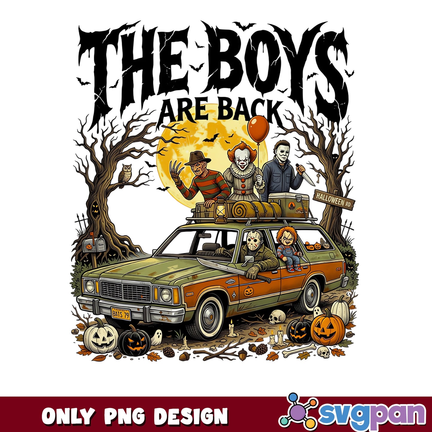 The Boys Are Back Horror Characters PNG, Halloween PNG, Horror Movie PNG