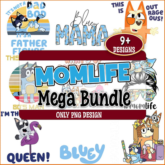 The bluey family png bundle