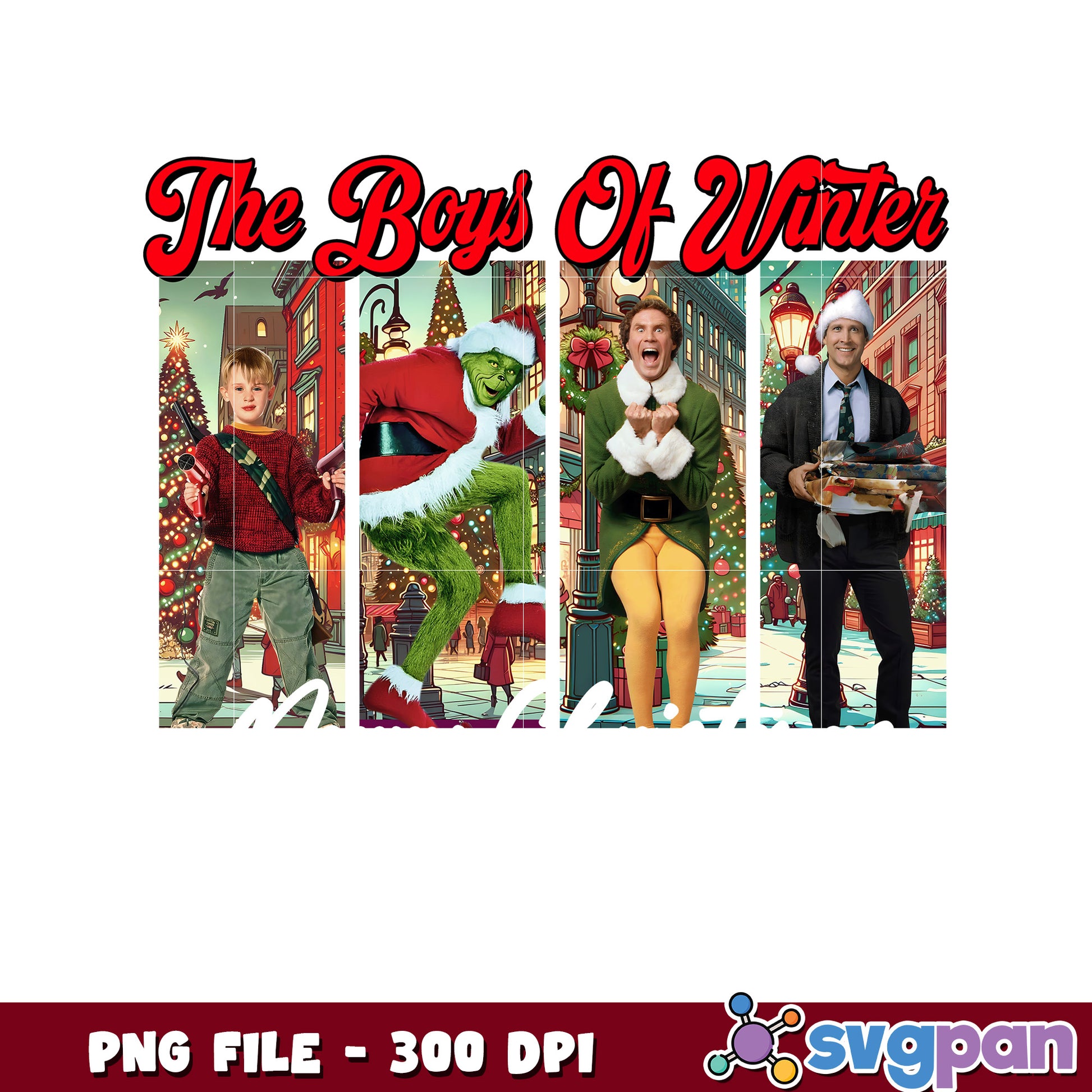 The boys of winter png, christmas movies​ png, christmas vacation​ png