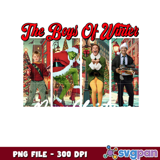 The boys of winter png, christmas movies​ png, christmas vacation​ png