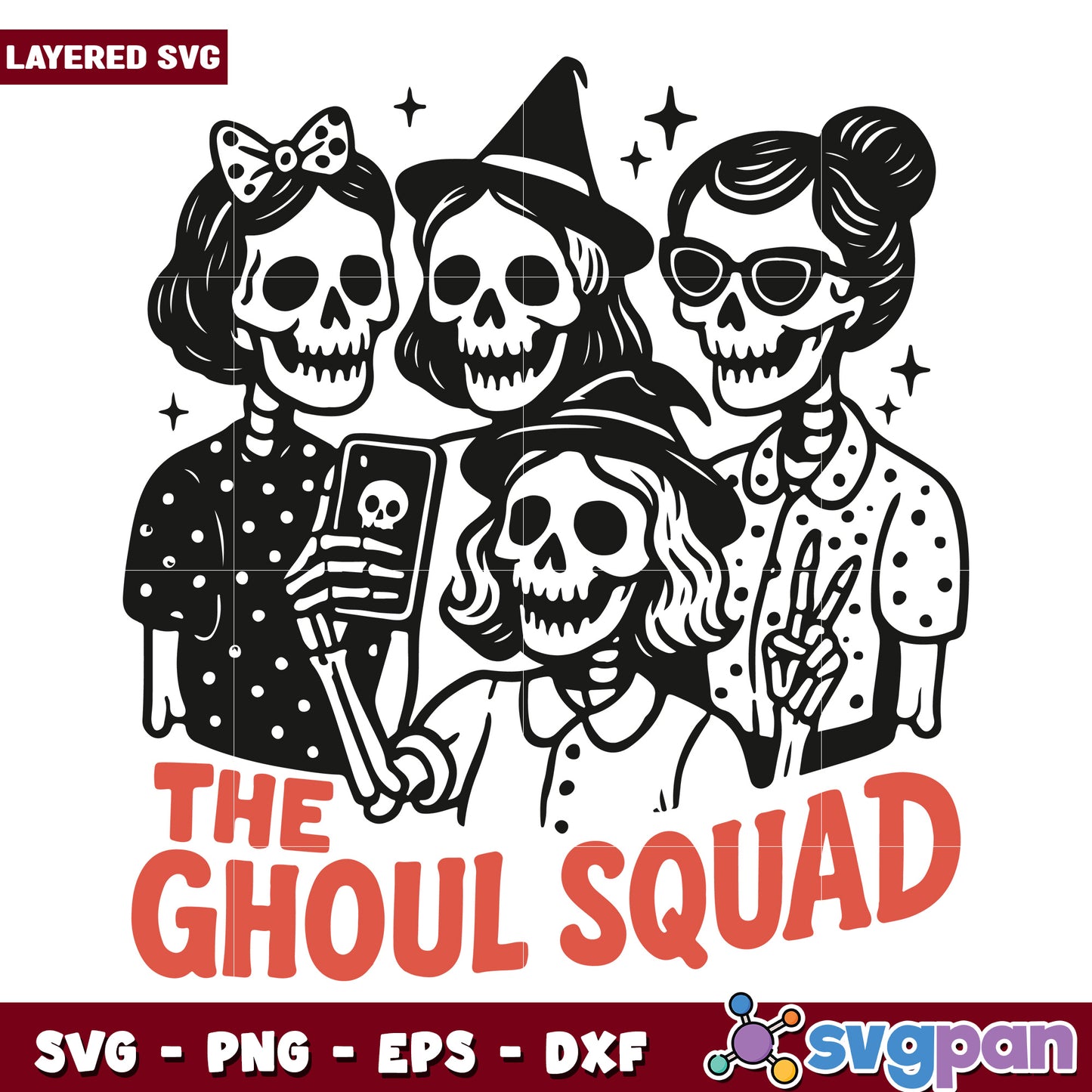 The ghoul squad svg, happy halloween svg, halloween costumes svg