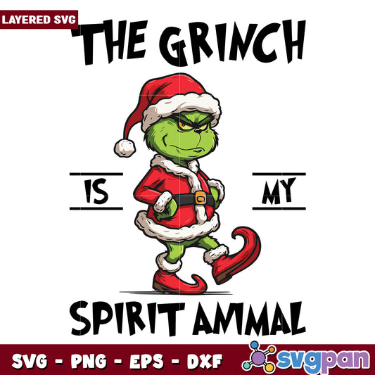 The grinch spirit animal svg, grinch svg, grinch meme svg