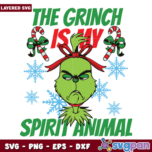 The grinch spirit small svg, christmas time svg, grinchy svg