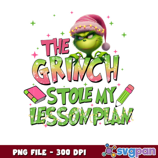 The grinch stole my lesson plan png, christmas png, cartoon characters​ ​png