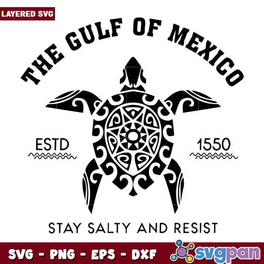 The gulf of mexico stay salty and resist svg, gulf of exico svg, resist svg