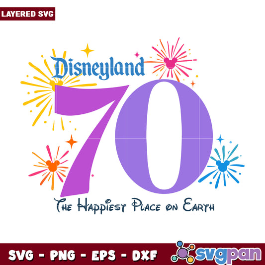 The happiest place on earth svg, mickey friends svg, disneyland celebration svg