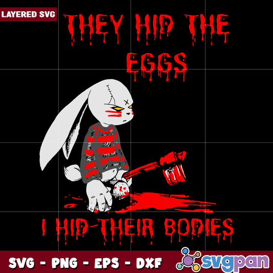 The hif the eggs horror easter svg, scary autumn svg, spooky characters svg