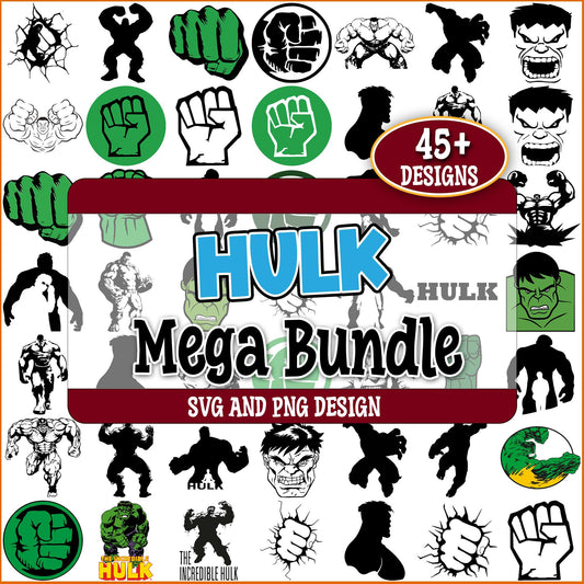 The incredible hulk svg bundle